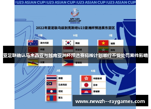 亚足联确认马来西亚与越南亚洲杯预选赛将按计划举行不受处罚案件影响